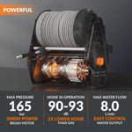 HydroWall Pro — "The wall-mounted pressure washer that stores itself: 30m reach, zero clutter."