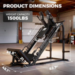 Leg Press Pro — 1500 Three exercises. One machine. No excuses.