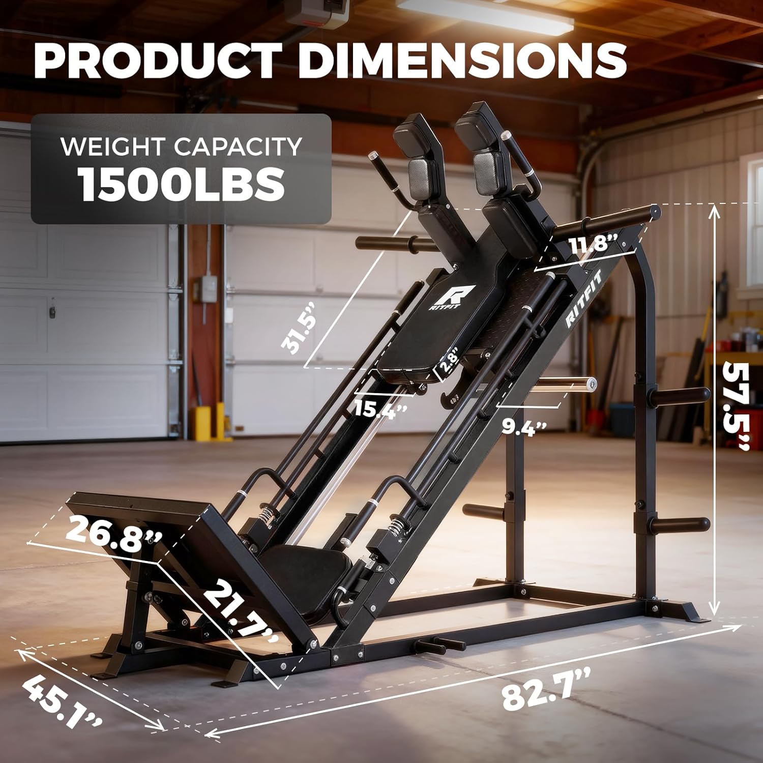 Leg Press Pro — 1500 Three exercises. One machine. No excuses.