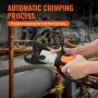 CrimpForce Pro 18 V crimping tool for copper, stainless steel, and PEX in 3 seconds—32 kN of professional-grade power right in the palm of your hand.