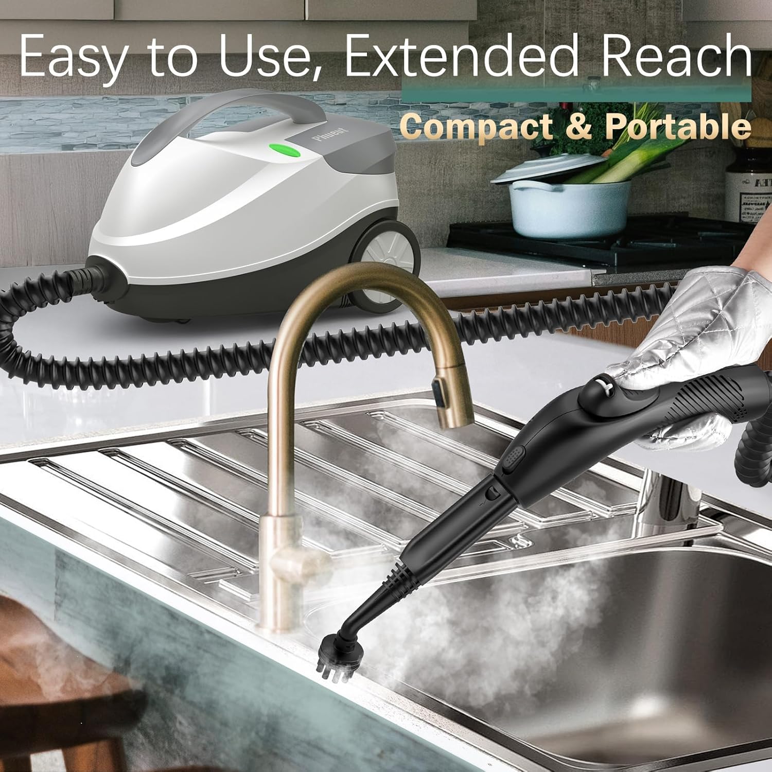 SteamPro — Clean your entire home without chemicals — powerful steam, 28 accessories, all in one device.
