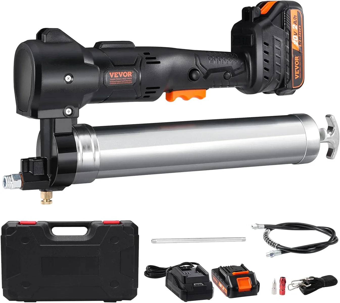 GraissePro Cordless — 10,000 PSI Grease Gun + 2 Batteries | Complete Kit Professional-grade performance. Premium look. Ready to work straight out of the box.
