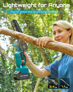 AirCut 2-in-1 — Pruning up to 180 inches high — from the ground, no ladder needed.