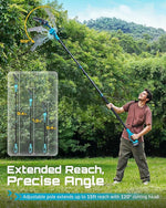 AirCut 2-in-1 — Pruning up to 180 inches high — from the ground, no ladder needed.