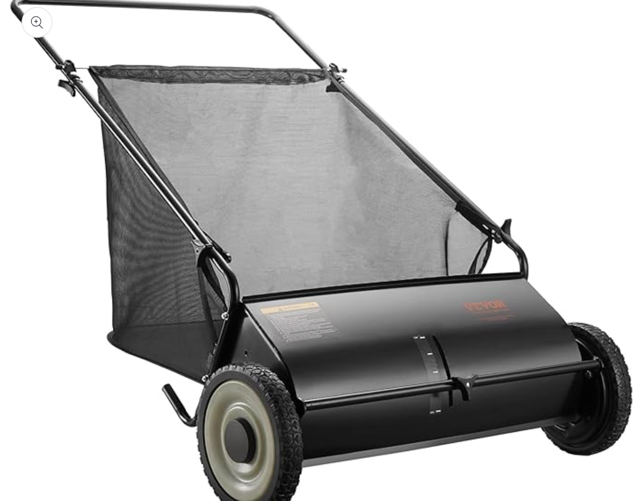 SwiftSweep “A spotless garden in 5 minutes: manual sweeper with rotating brushes and a large-capacity collection bin”