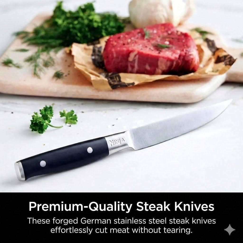 NeverDull Pro — "Professional sharpness in your kitchen. Effortless. No excuses."