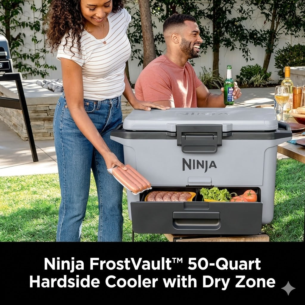 CoolDays 30 “The only portable cooler with a built-in cooling drawer for camping, travel, and festivals.”
