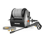 HydroWall Pro — "The wall-mounted pressure washer that stores itself: 30m reach, zero clutter."